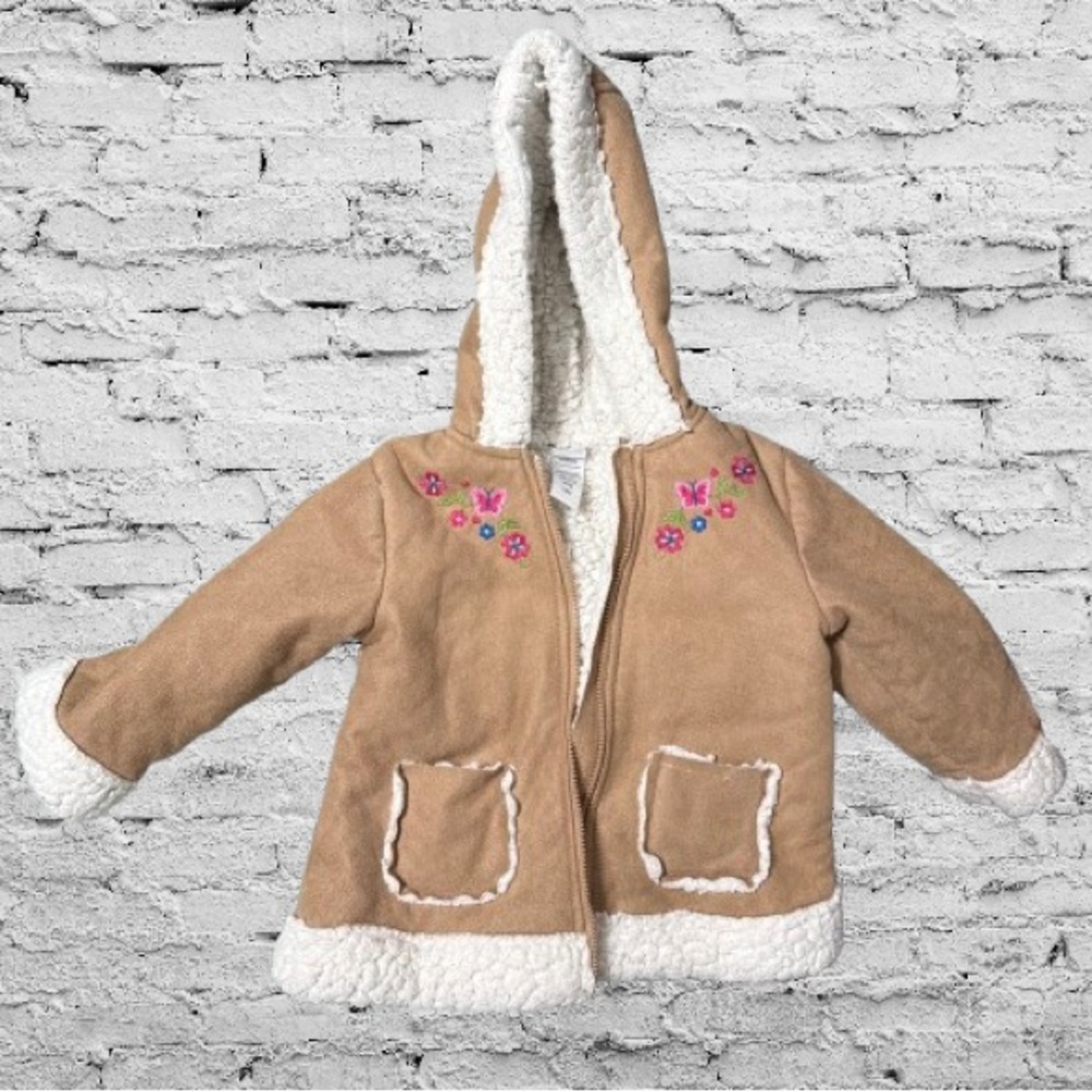 Little Me White Sherpa Jacket